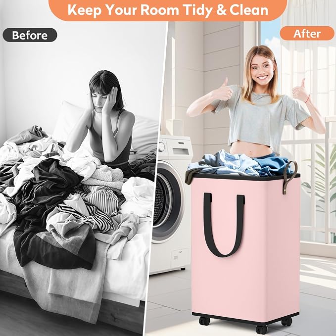 SpaceTrove Rolling Laundry Basket - Image 5