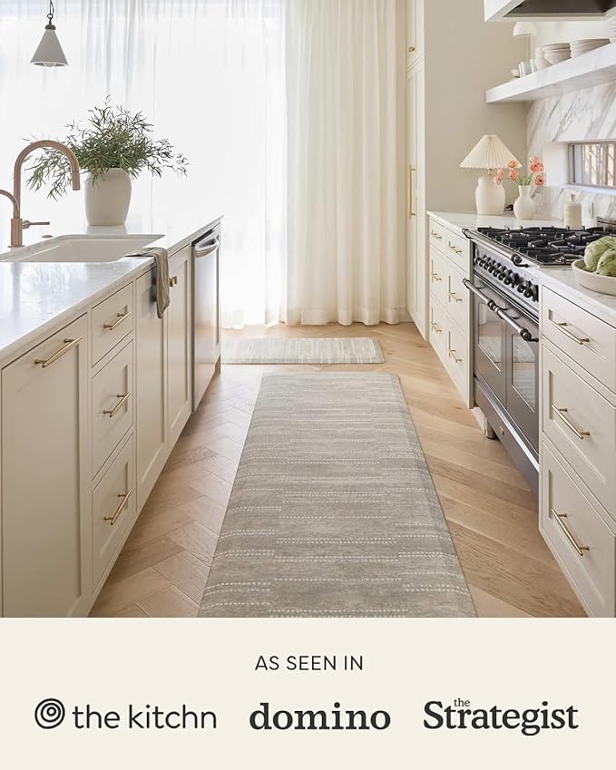 House of Noa Nama Standing Mat – Anti-Fatigue Cushioned Kitchen Mats for Floor | Ergonomic Bounce-Back Foam Kitchen Mats | Anti-Fatigue Mats for Kitchen & Standing | Ula Driftwood | 22"x54"