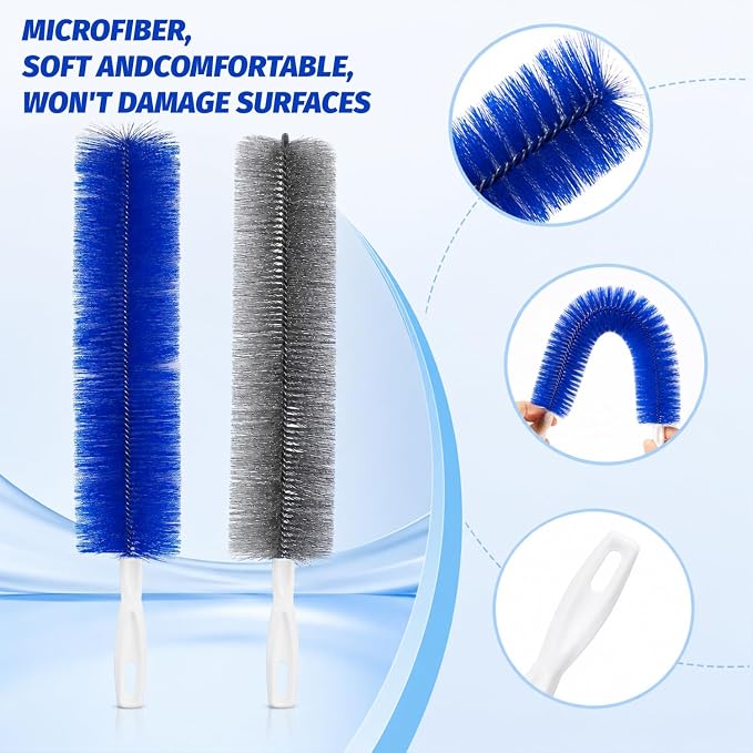 2Pcs Fan Cleaning Brush, Bendable Dust Collector, Car Dust Collectors, - Image 2