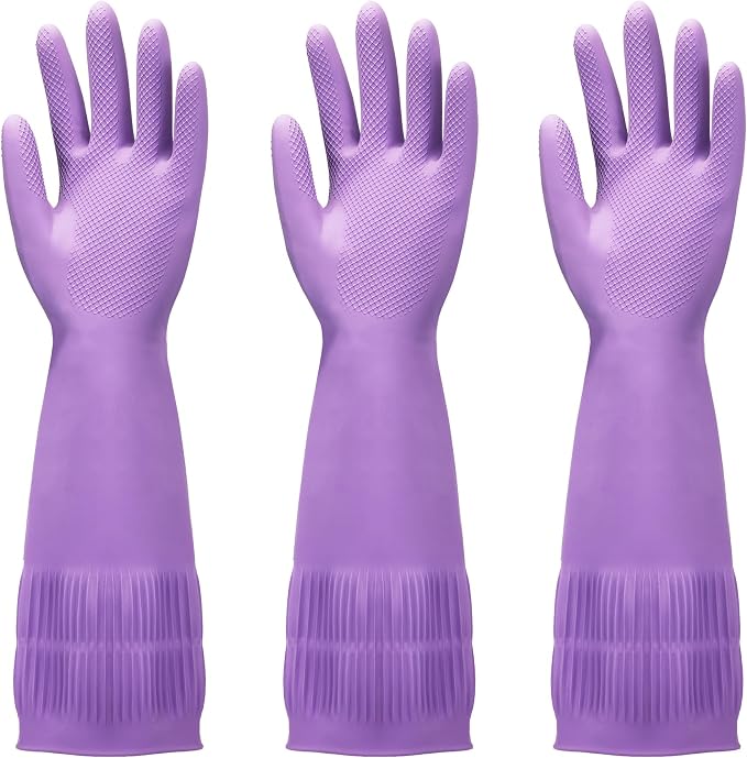 FMP Brands 3/6/12/60 Pairs 15 Inch Extra Long Rubber Dishwashing Gloves by FMPBrands