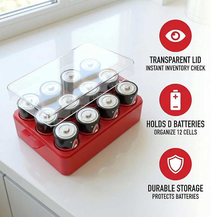 ALCYON Plastic Battery Organizer Storage Case - Image 3