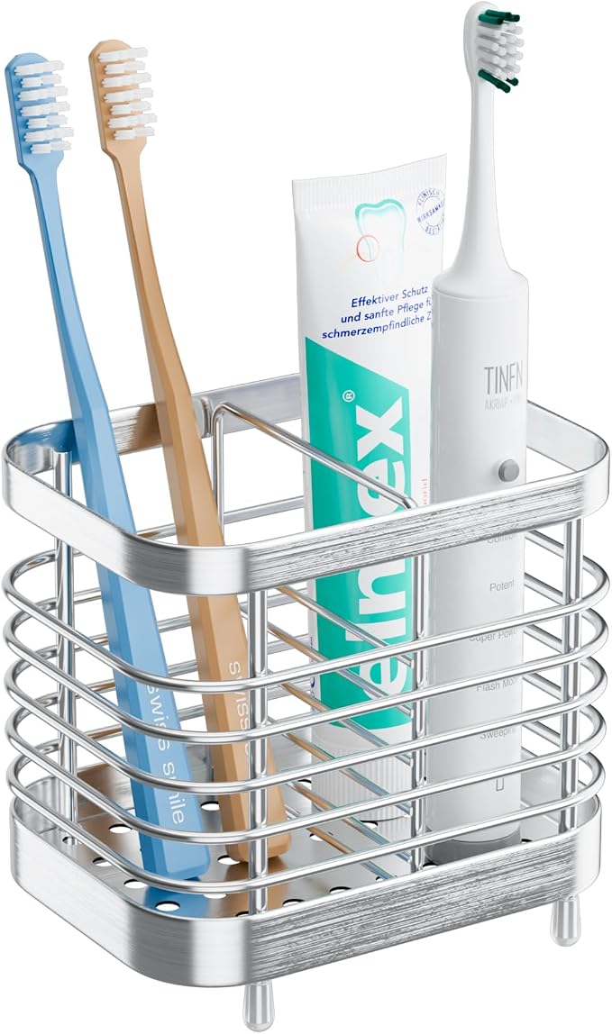 Stainless Steel Electric Toothbrush Holder by Oasiteege