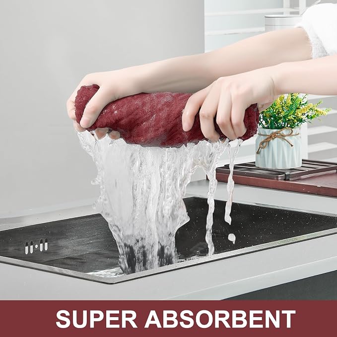 Homaxy Large Premium Cotton Kitchen Towels 16"x 28", 4 Pack - Image 3