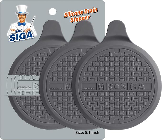 MR.SIGA Silicone Bathtub Stopper, Drain Stopper by MRSIGA