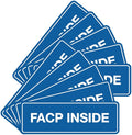 Signs ByLITA Standard FACP Inside Sign | Fire Safety Signage (Blue) - Large 10 Pack