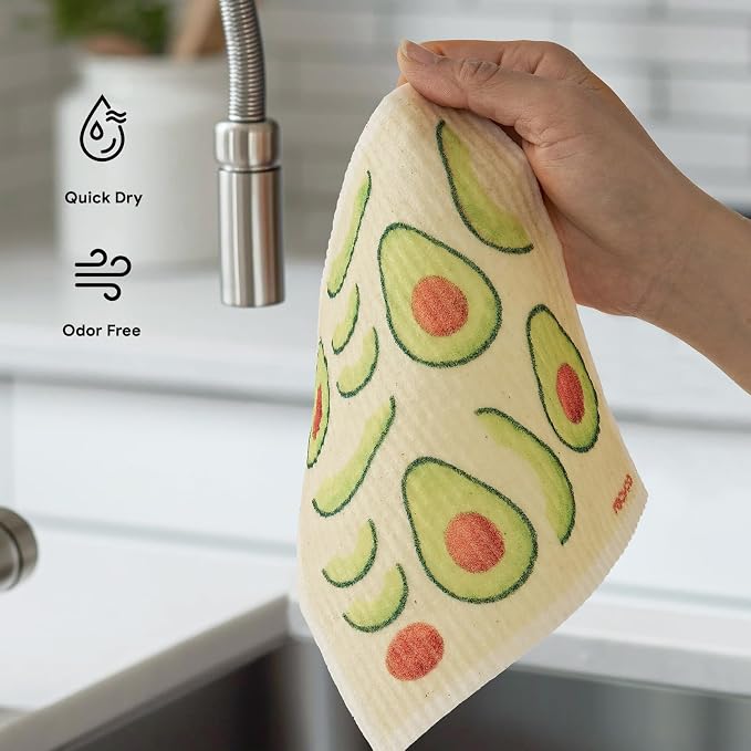 RECYCO Swedish Dishcloths for Kitchen | 6 Packs Fruit Joy Washable Dish Rags | - Image 6