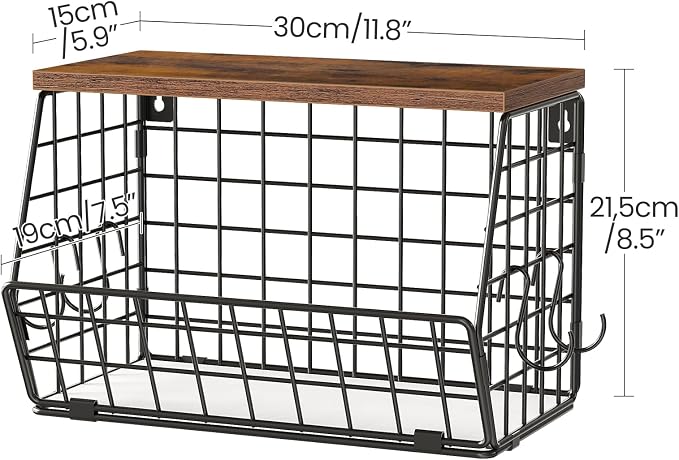 CHOEZON 2-Tier Fruit Basket for Kitchen, Stackable Hanging Basket Wire Baskets - Image 7