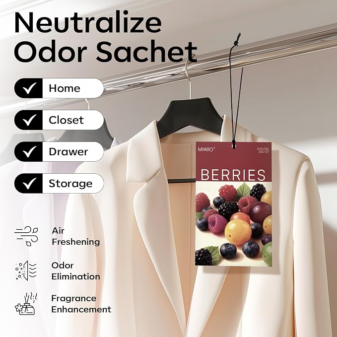 MYARO 20 Pack Assorted Warm Scented Sachets, Closet Deodorizer Freshener - Image 3