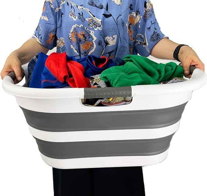 SAMMART 40L Plastic Foldable Laundry Basket/Tub - Image 5