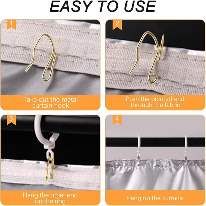 Metal Curtain Hooks - Image 3