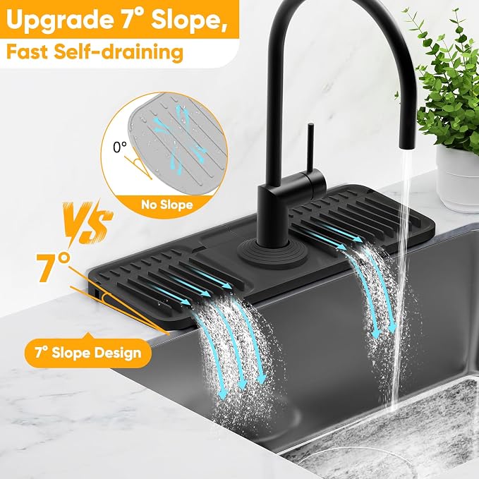 14.6 inch Faucet Mat for Kitchen Sink Splash GuardKitchen Sink Faucet Mat - Image 3