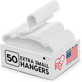 IRIS USA Extra Small Hangers 50 Pack, 11.87" W x 6.75" H, Shoulder Grooves by IRISUSA