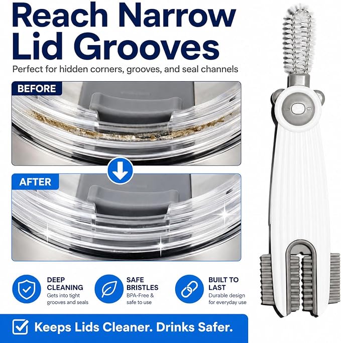3-in-1 Cup Lid Gap Cleaning Brush Set - Image 5
