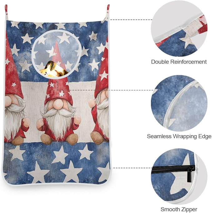 2PCS Hanging Laundry Hamper Bag Over the Door Laundry Hamper Wall Hamper Large - Image 6