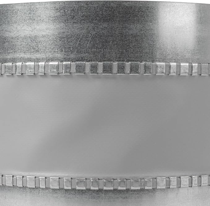 Repa Market 8" Inch Flexible Vibration And Noise Reducing Coupler - Female Fit Duct Connector – Galvanized Steel Coupling for Joining Two Male Duct Fittings – HVAC Ventilation Inline Joint