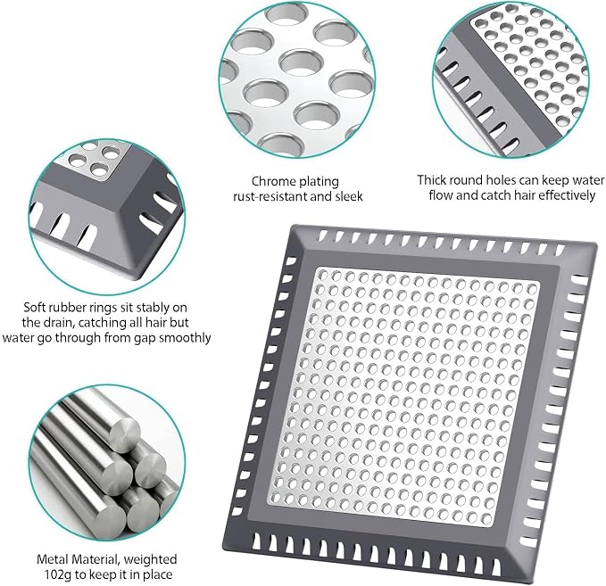 Aojuxix Shower Drain Hair Catcher/Drain Protector/Shower Drain Cover | - Image 3