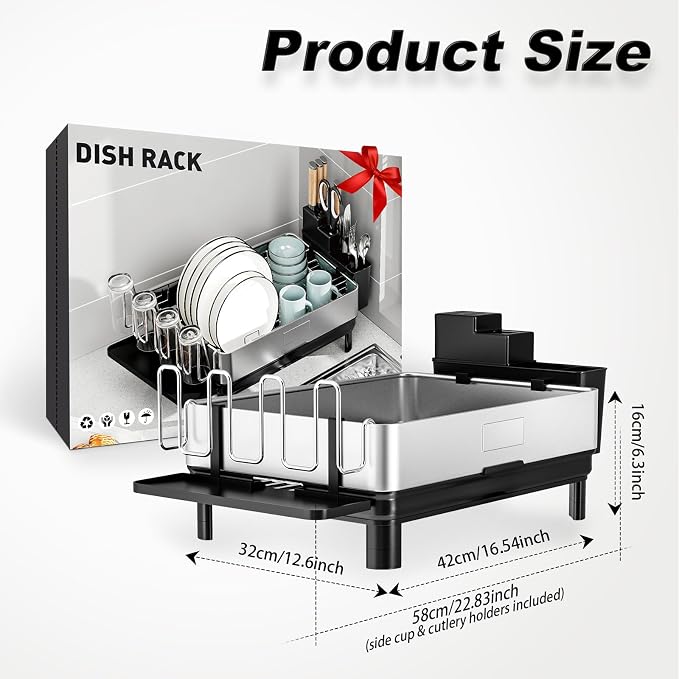 Dish Drying Rack, 304 Stainless Steel Dish Racks - Image 2