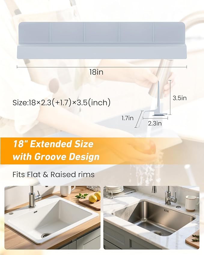 Sink Splash Guard 18" 23" 30" Silicone Water Guard - Image 4
