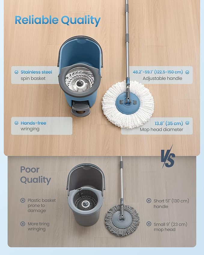 SONGMICS Spin Mop and Bucket Set - Image 5