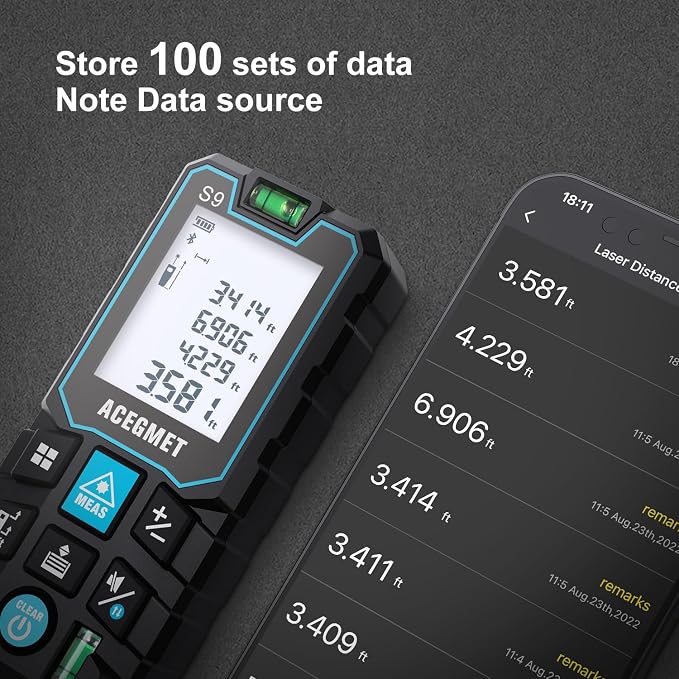 ACEGMET S9 229ft/70m Laser Measuring Tool - Image 2
