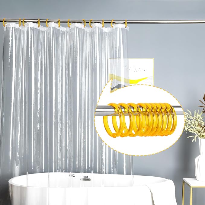 Golden Yellow Shower Curtain Hooks - Image 6