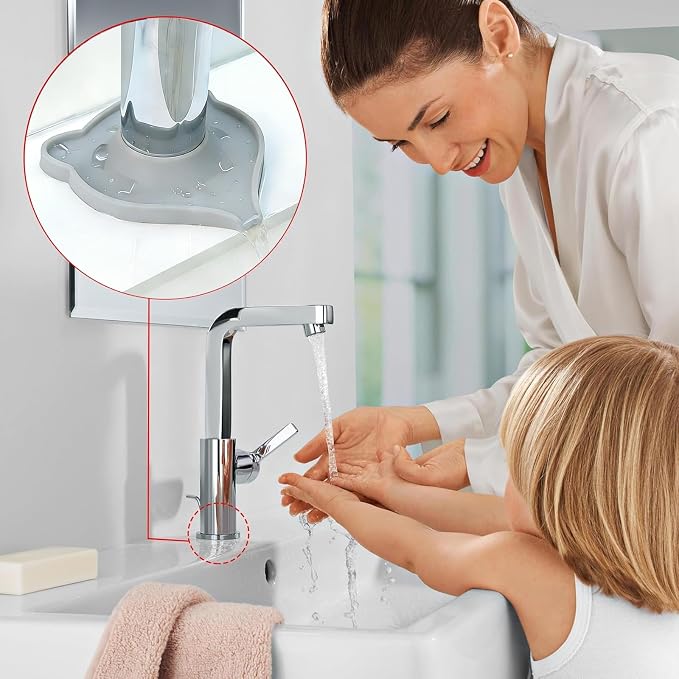 Compact Silicone Kitchen Sink Faucet Splash Proof Mat, Tap Water Diversion - Image 9