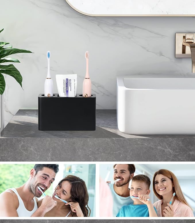 Luxspire Toothbrush Holder, 3 Slots, Toothbrush and Toothpaste Holder, Bathroom - Image 6