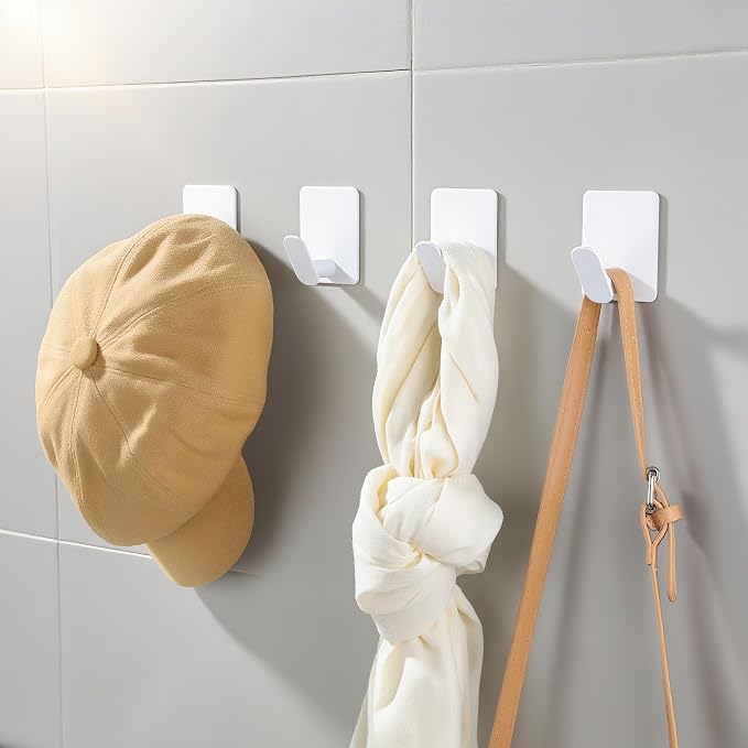 Adhesive Towel Hooks, SUS 304 Steel No Drill Shower Hooks - Image 4