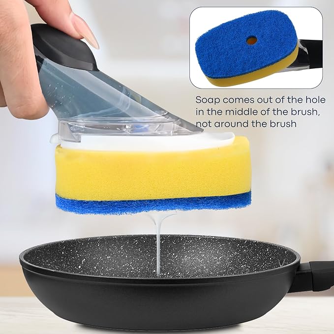 Sponge Brush Refills for OXO Soap Dispensing Dish Brush 8 Pack Refill Heads | - Image 3