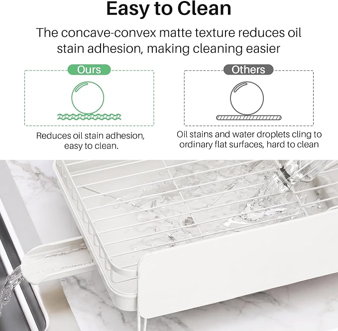 SNTD Large Dish Drying Rack for Kitchen Counter, Expandable, Adjustable Length - Image 7