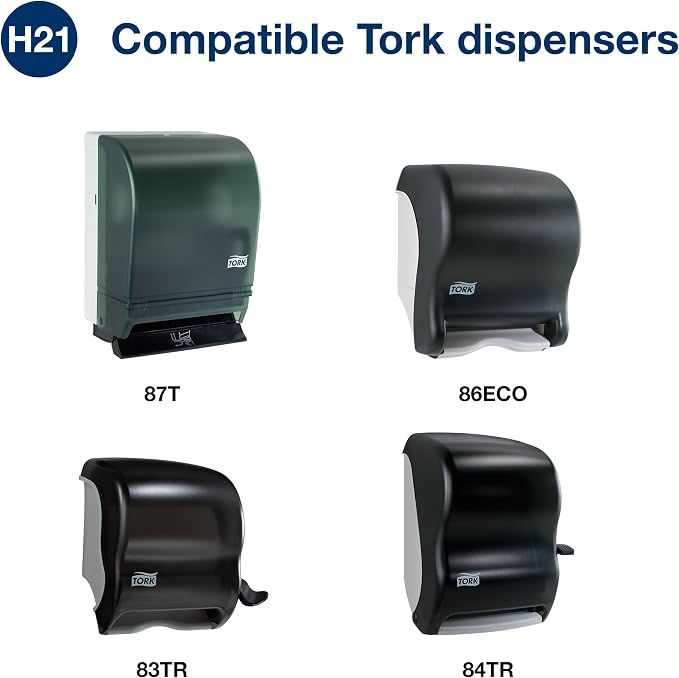 Tork Paper Hand Towel Roll White H21, 100% Recycled Fiber, 6 Rolls x 1000 ft - Image 3