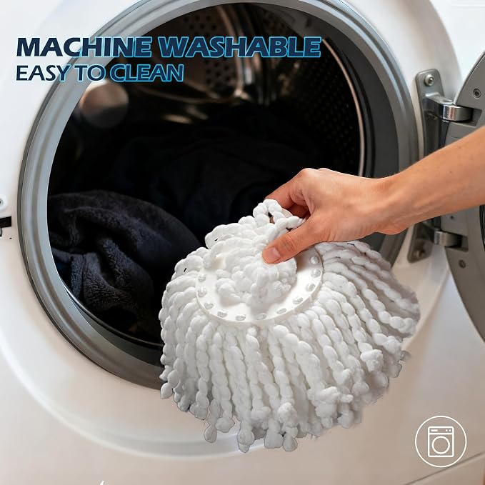 Spin Mop and Bucket Set, Masthome EasyWring Microfiber Spin Mop - Image 7