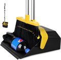 Broom and Dustpan Set for Home, ZeroGap Lip, Upright Storage Broom Combo for by Tiumso