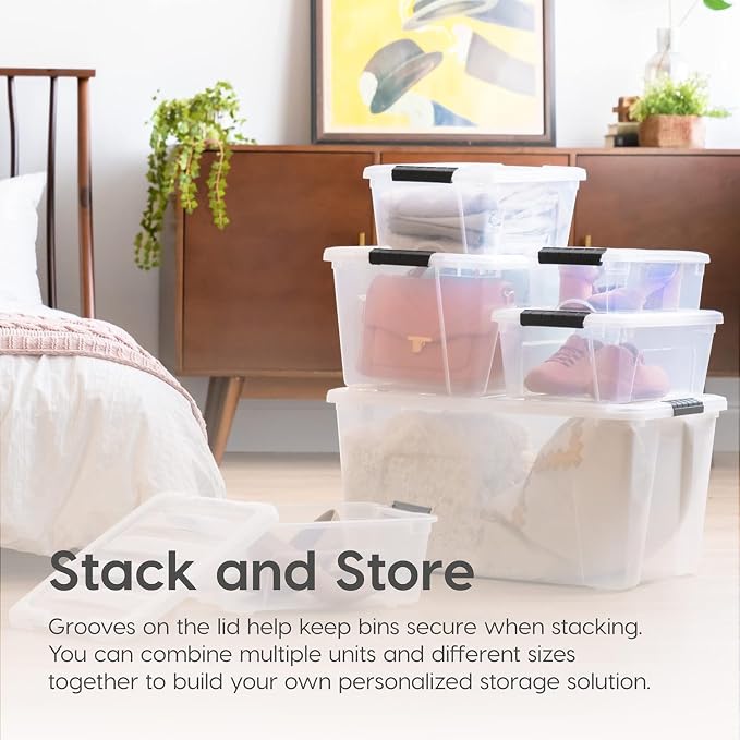 IRIS USA 4-Pack 32 Quart Storage Bins - Image 5