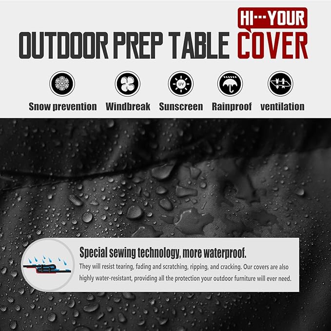 Portable Outdoor Table Cover, Fits 32 Inch Keter Unity Portable Outdoor Table,420D Tear-Resistant, UV Resistant, All Weather Protection Preptable Cover,Black(35" L x 24" W x 35" H)