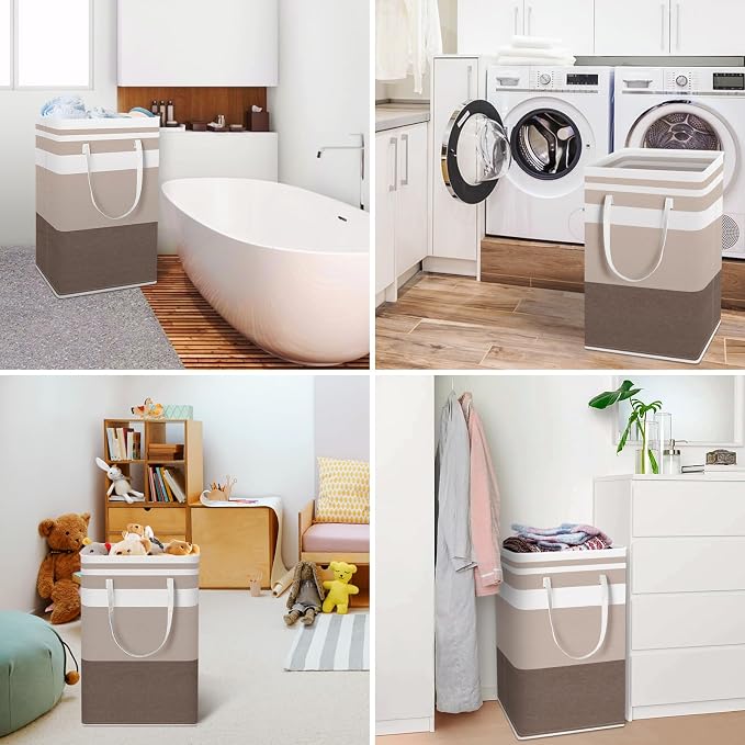 HomeHacks 2 Pack Large Laundry Baskets, Laundry Hampers Bags | Waterproof - Image 6