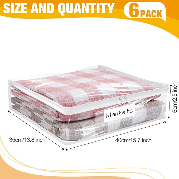 Plastic Storage Bags with Easy-Glide Zipper, Durable Clear Vinyl Zippered - Image 3