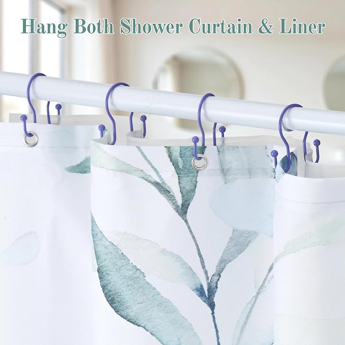 Shower Curtain Hooks, Stainless Steel Shower Curtain Hangers, Metal Shower - Image 6