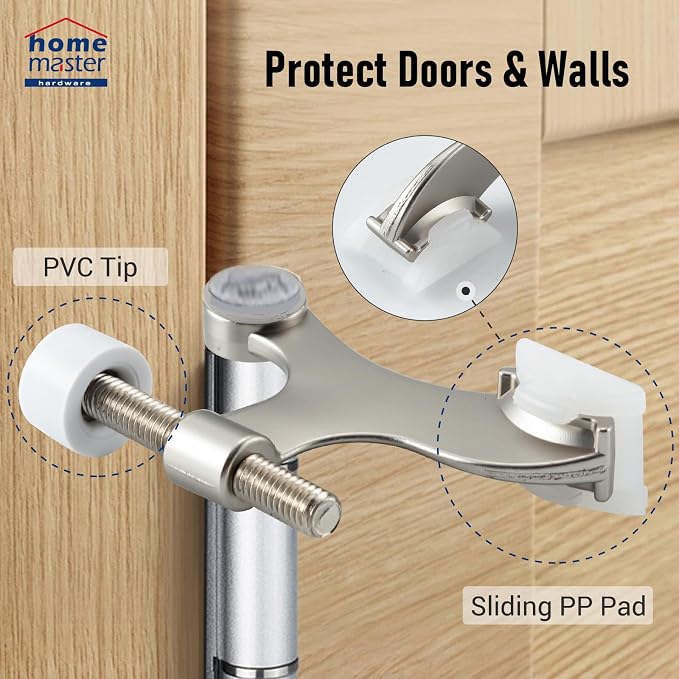 Hinge Pin Door Stop, Adjustable Door Stopper Hinge, 12 Pack | Heavy Duty Zinc - Image 4