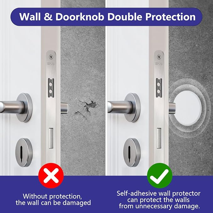 HOME MASTER HARDWARE 3.25" Wall Protector, 10 Pack Door Knob Wall Shield | - Image 2