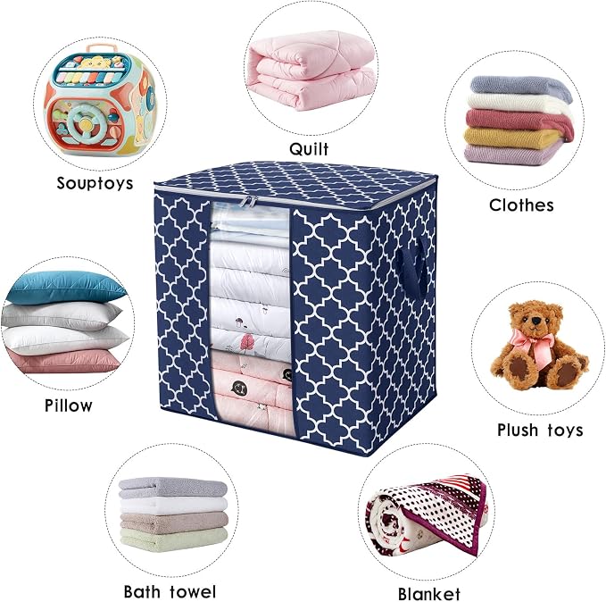 Storage Bags 6 Pack 100L Clothes Organization and Storage Containers | Large - Image 5