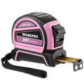 WORKPRO 25FT Pink Tape Measure, Dual Lock Measuring Tape by WORKPRO