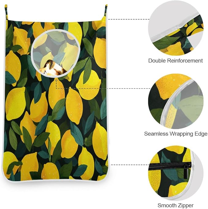 2PCS Hanging Laundry Hamper Bag Over the Door Laundry Hamper Wall Hamper Large - Image 6