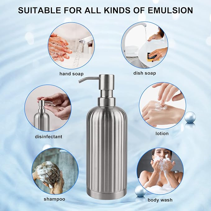 AUMIO Stripe Design Dish Soap Dispenser - Image 4