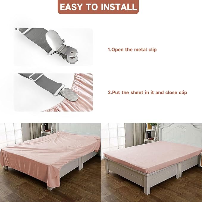 Bed Sheet Straps, Upgrade Fitted Bed Sheet Holders - Image 4
