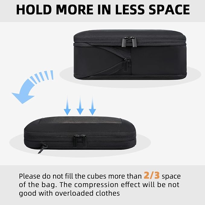 BAGAIL 4 Set/6 Set/8 Set Compression Packing Cubes Travel Accessories - Image 5