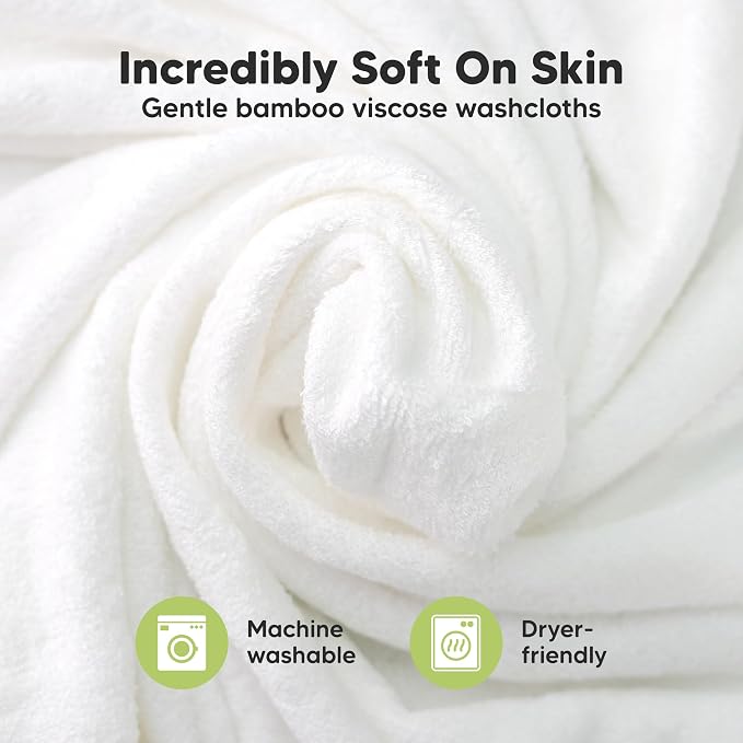 6-Pack Baby Washcloths, Soft Absorbent Washcloths - Image 2