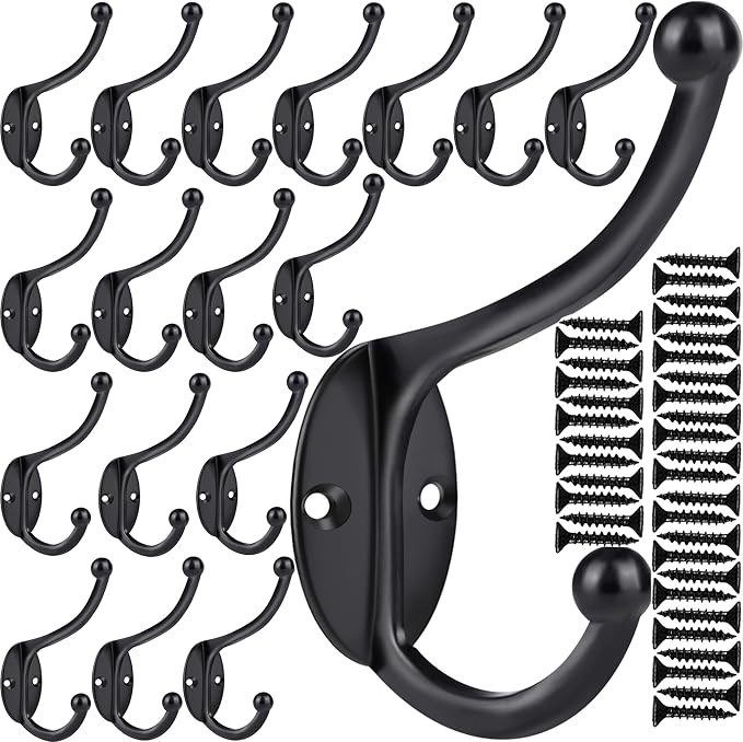 ZEYU 20Pcs Wall Hooks, Coat Hooks Hardware Heavy Duty Hooks by ZEYU