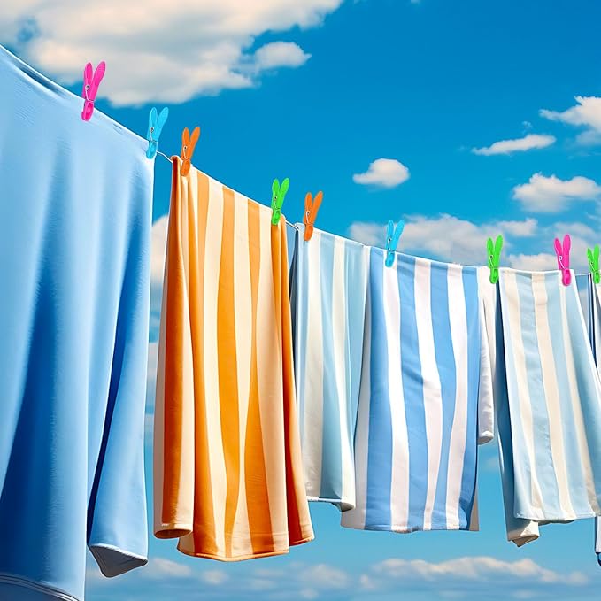48 Pcs Colorful Plastic Clothes Pins - Image 6