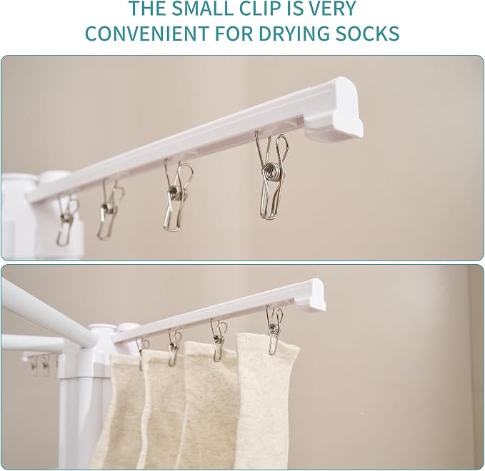 JOOM 4 Legs Clothes Drying Rack, Garment Rack Portable and Foldable Space - Image 6
